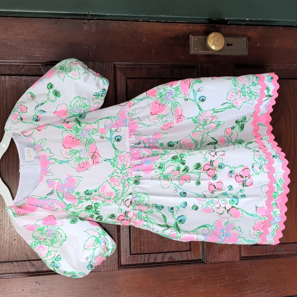 Lilly Pulitzer Mini Knoxlie Dress In Multi Oversized Orchids 12 - Picture 13 of 13